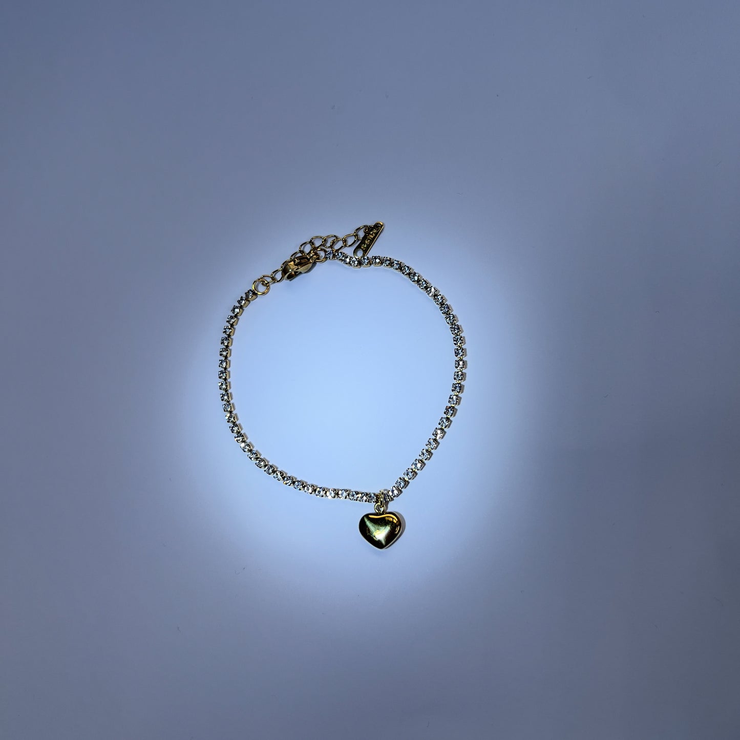 Heart Charm Tennis Bracelet